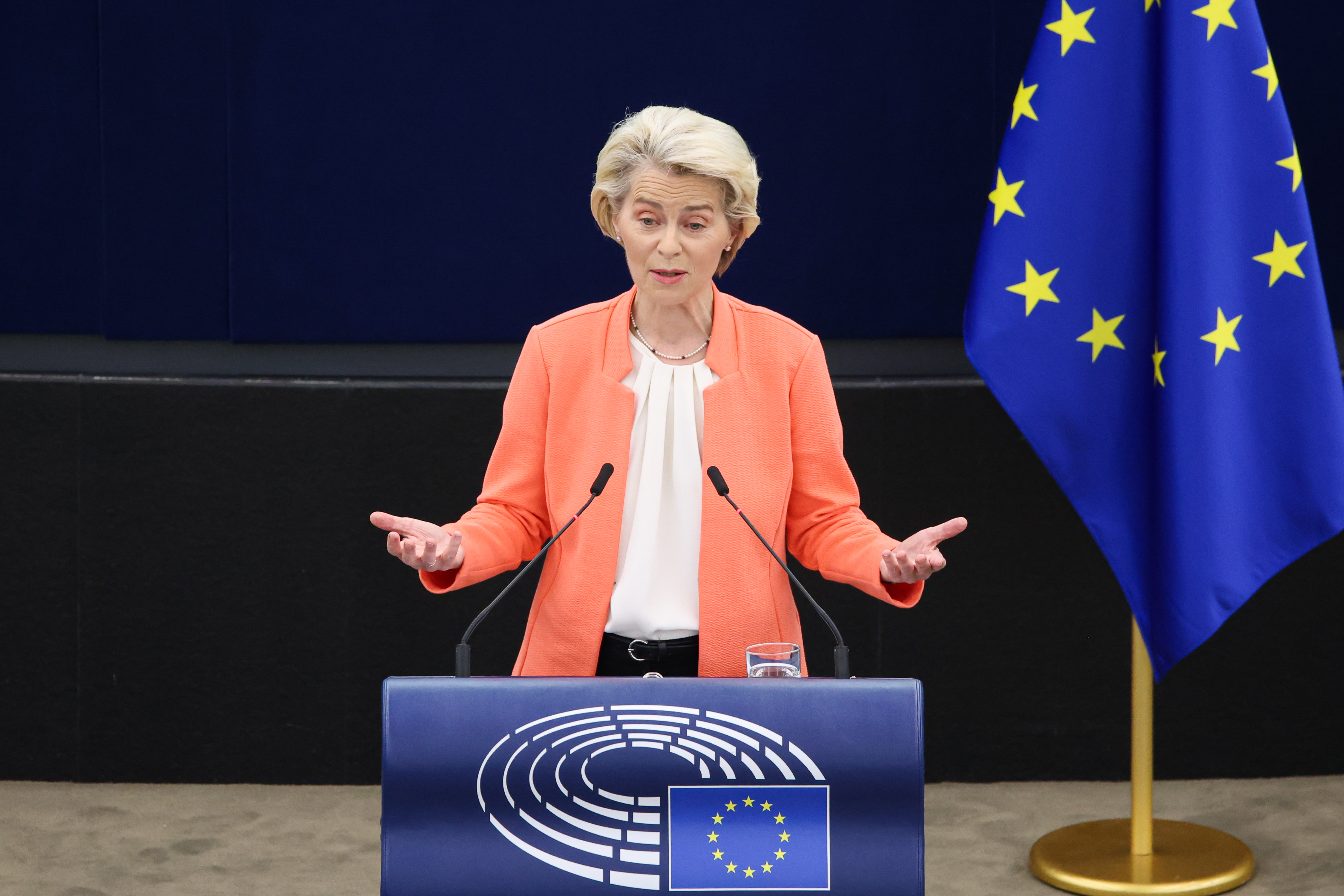Η Ούρσουλα φον ντερ Λάιεν στην ομιλία της για την κατάσταση της Ευρωπαϊκής Ένωσης το 2023