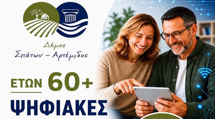 “Ψηφιακές δεξιότητες” για άτομα άνω των 60 ετών από τον Δήμο Σπάτων-Αρτέμιδος